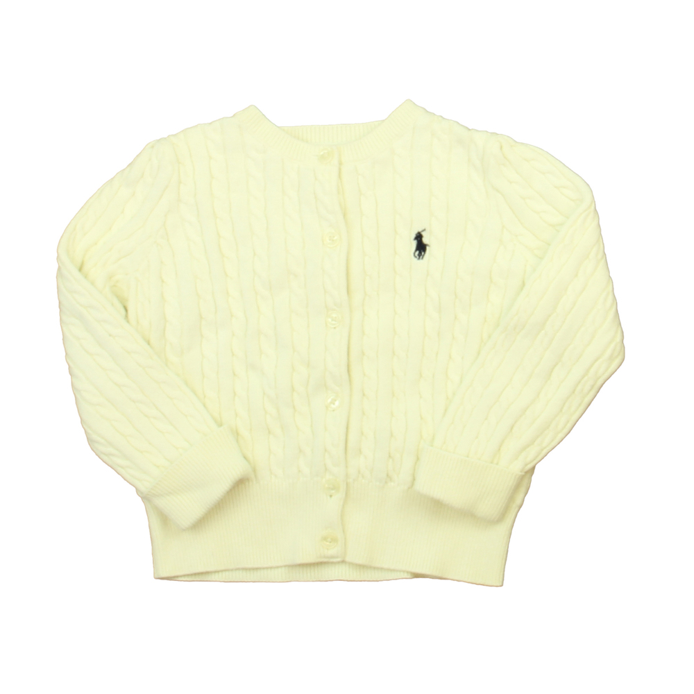 Ralph Lauren Girls Ivory Cardigan size: 24 Months